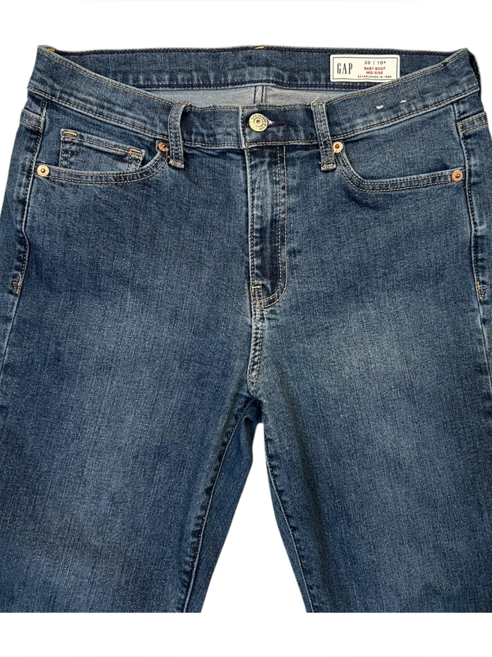 Gap Baby Boot Mid-Rise Jeans – Women’s Size 10 - Picture 3 of 3